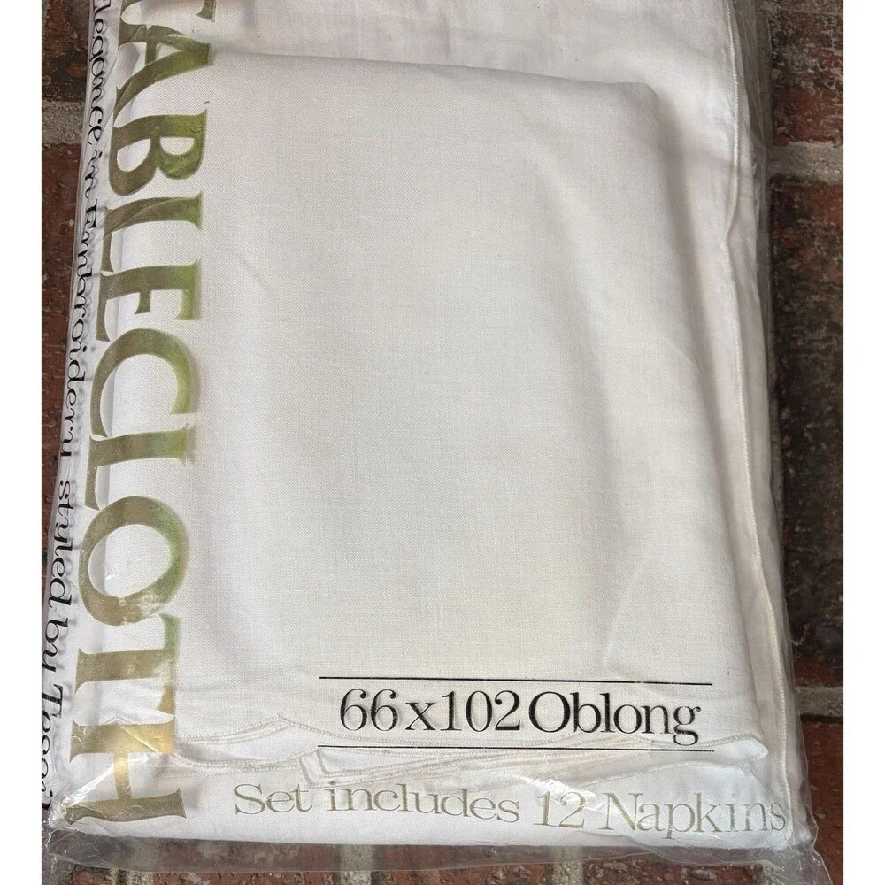 Battenburg Lace Tablecloth Oblong White 100% Cotton 66
